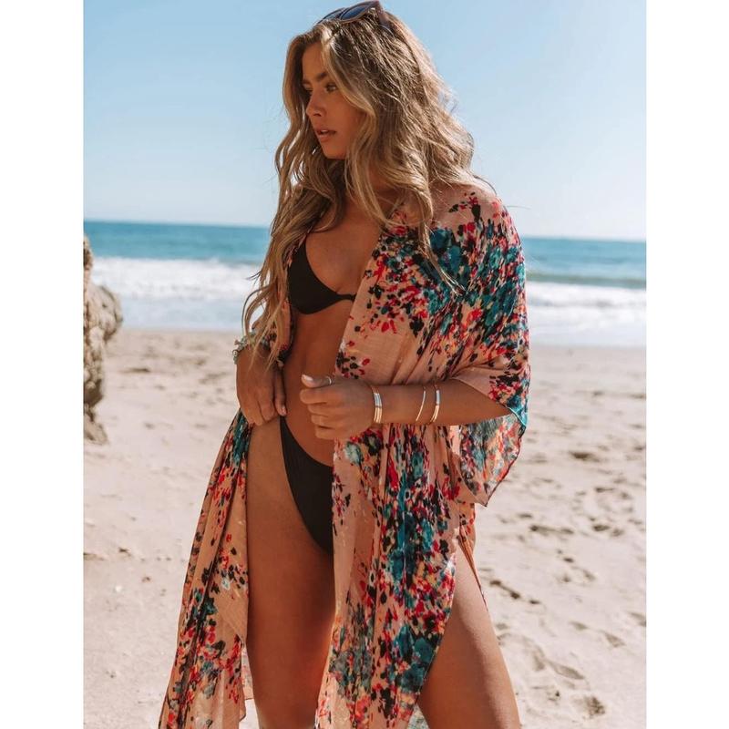 Bohemian Kimono Cardigan for Women Lightweight and Colorful Cover Up with Ethnic Prints Ideal for Beach Pool Holiday Timeless Style for Every Woman