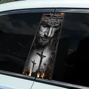 2 religious imagery themed vinyl car stickers, simple peel-off B-pillar protection, durable and anti-aging, perfect for personalizing your vehicle, car protection | eye-catching visual effects | peelable stickers, car, Sticker for Cars