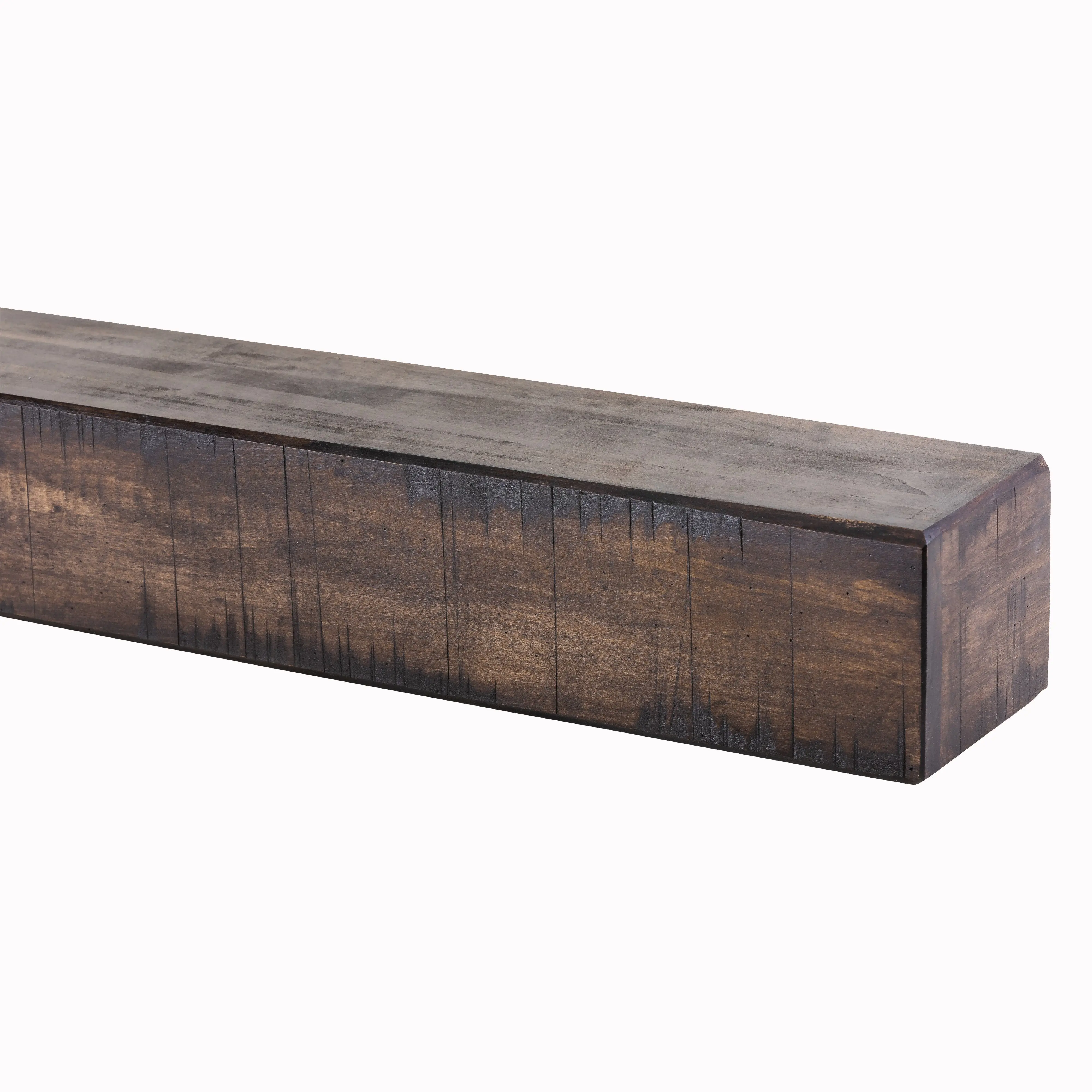 Rustic Poplar Fireplace Mantel Shelf