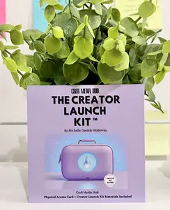 Cre8 Media Hub Creator Inspiration Card – 4x4 Premium Cardstock with QR Code | For Vision Boards, Planners, Desks & Creative Studios