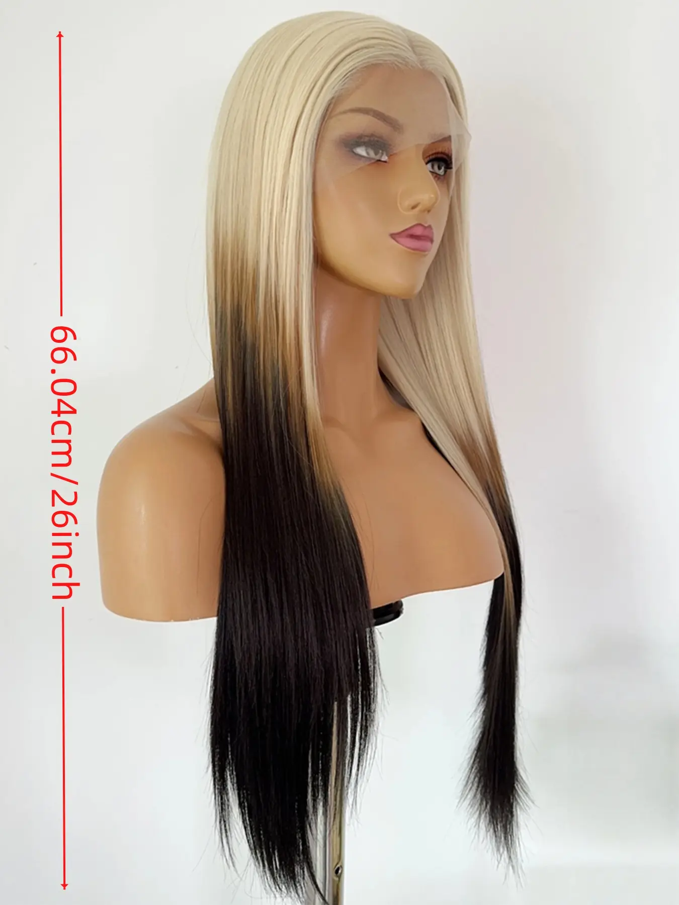 New Ombre Light Blonde Long Straight Wig Amazon.com : HAIRCUBE Ombre Light Blonde Wigs for Women,Long  main image 2