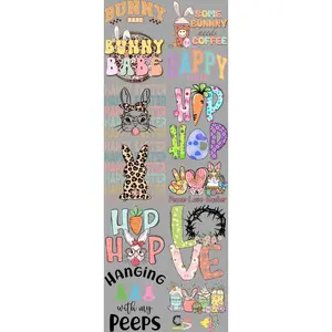 Hoppy Day  DTF Transfers Gang Sheet 22” wide x 60” long DIY Direct to Film T Shirt Transfers