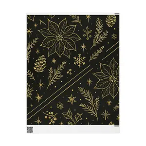Elegant Holiday Wrapping Paper, Gold Foil Gift Wrap, Christmas, Birthday, Party Decor, Festive Gifts, Premium Gift Packaging