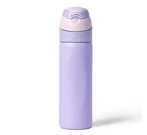 Cirkul 26oz StrawSip Flip Water Bottle Stainless Steel Double Wall Insulated Lilac Color for Home & Travel Use