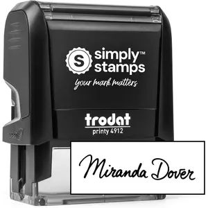 Signature Stamp Personalized Insignia Self-Inking Medium Black