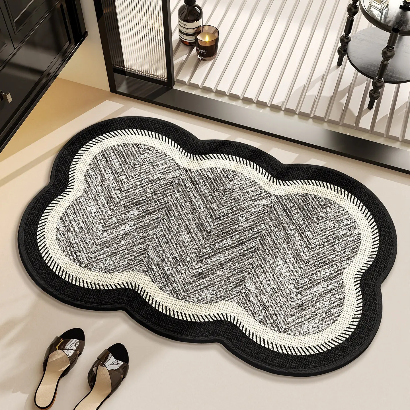 New Luxury Simple Bathroom Rug, Diatomite Rug, Anti-Slip Quick-Dry Foot Mat, Dirt-Resistant Scratch-Proof Door Mat, Diatomaceous Earth Absorbent Pad, Bathroom Decorative Mat, Bath Rugs
