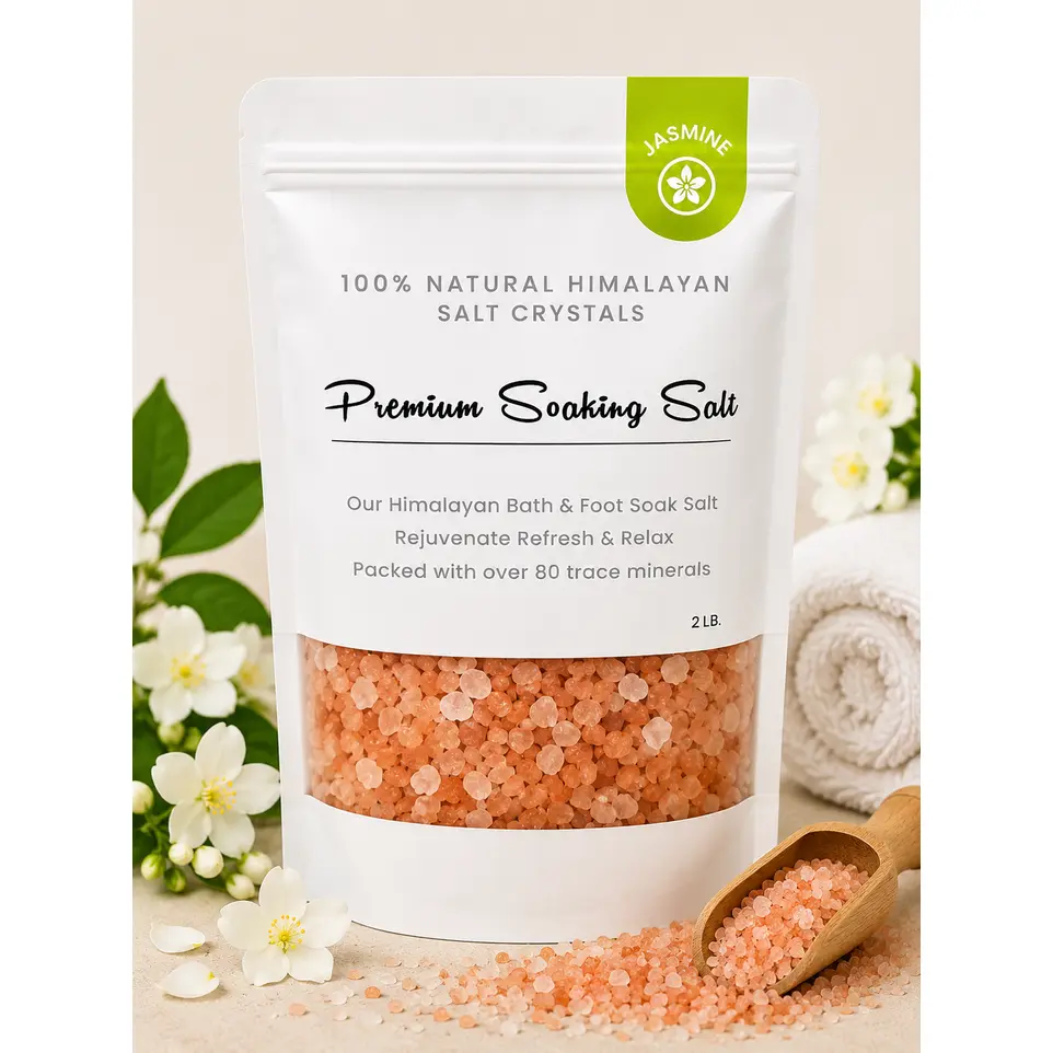 2 lb Himalayan Bath Salt Crystals Jasmine