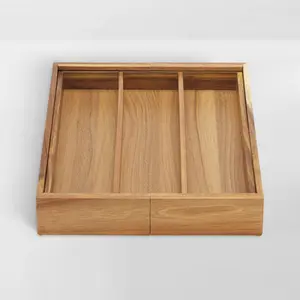 NEAT Method Expandable Acacia Drawer Organizer Insert
