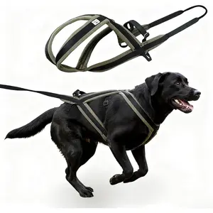 Weight Pulling Dog Harness for Dogs - Dog Pulling Harness for Sled & Running Training (Forest Green,XXL)