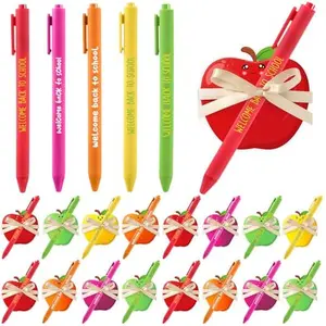 Teacher Sticky Notes Gifts Self-Stick Apples Shaped Sticky Notes with Pens Bulk Teacher Memo Pad for Teacher Appreciation Gift Home Back to School Party Supplies