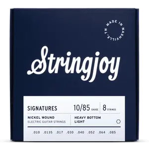 Stringjoy 10-85 8-String Heavy Bottom Light Gauge (10-85) Nickel Wound Electric Guitar Strings