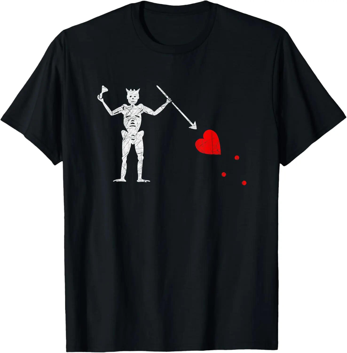 Jolly Roger Pirate Flag Skull & Crossbone Blackbeard T-Shirt