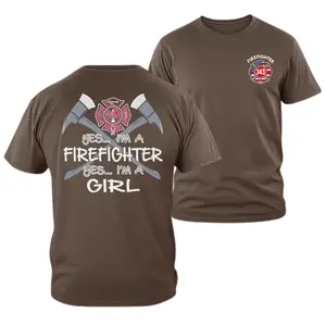 Female Firefighter Shirt, Yes I’m a Firefighter Girl T Shirt, Women Firefighter Tee, Firefighter Girl Graphic Shirt, Unisex First Responder Apparel