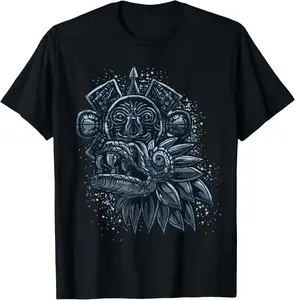 100%cotton Aztec God Quetzalcoatl Cool Snake Dragon Inca Maya Gift Idea T-Shirt