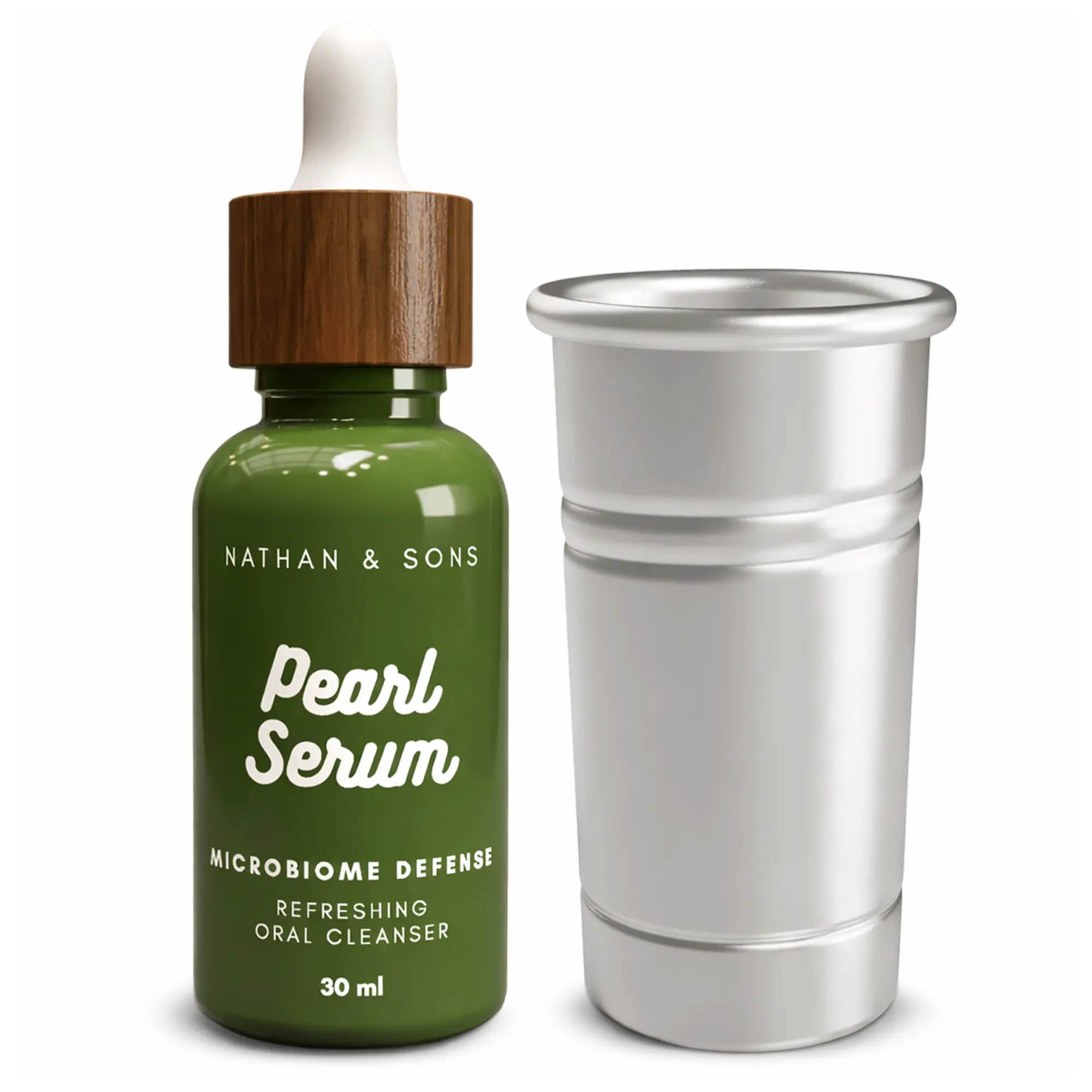 Pearl Serum Concentrated Mouthwash – Microbiome Defense, Fluoride-Free & Alcohol-Free, Natural Oral Care, 30 mL