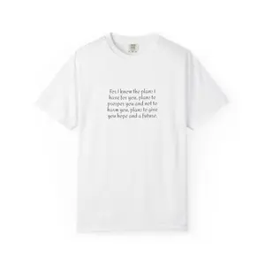 Jeremiah 29:11 Scripture T-shirt | Bible Verse Faith Tee