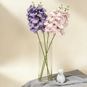 2 Pcs Realistic Phalaenopsis Orchids with Stems, Large Flowers (40 Inches), Ideal for DIY Bouquets, Wedding Centerpieces, Home Decor, Light & Decorative