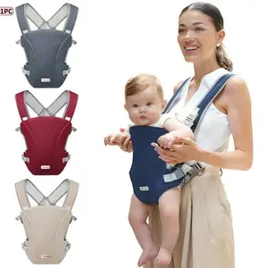 1pc Infant Mesh Breathable Adjustable Ergonomic Carrier, Simple Multi-Color, Front and Back Use, Lightweight Baby Carrier, Essential for Travel, Newborn Carrier