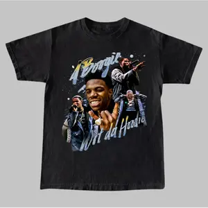 A Boogie Wit Da Hoodie Vintage Print T-Shirt - Stylish Unisex Classic Fabric Hip Hop Music Crewneck Casual Top, Men's/Women's Fan Gift, Summer Streetwear Tee