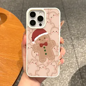 Magnetic Protective Case for iPhone 17 16 E Pro Max 15 Plus 14 13 12 11 XS XR, Aesthetic Cute Gingerbread Man Design Design | Shockproof, Silicone, Lightweight, Scratch Resistant, and Girly