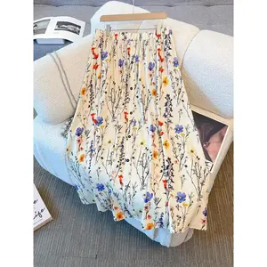 ��Plus Size�� Floral Print Wrap Skirt, Boho Fashion Casual Long Skirt for Daily Holiday Vacation Wear, Women Plus Clothing for Summer