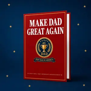 Funny Father’s Day Talking Card with Sound for Dad – Hilarious Presidential Voice Greeting Card, Plays 27-Second Audio, 5x7 Funny Gift for Dad, Husband, Grandpa from Son, Daughter, Wife