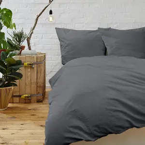Cypress Linen Collection 1800 Series 3-Piece Gray Duvet Sets
