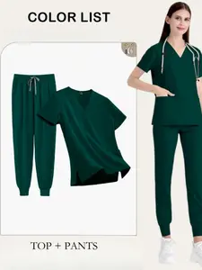 Premium Women's Jogger Scrub Sets with Nurse Accessories - Comfortable Medical Uniforms for Hospital Nurses, Veterinary Clinics & Spa Professionals