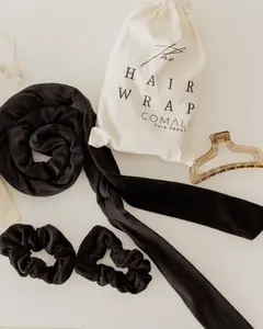 The Best Heatless Hair Curler Wrap by COMALI - Overnight Curls - BLACK