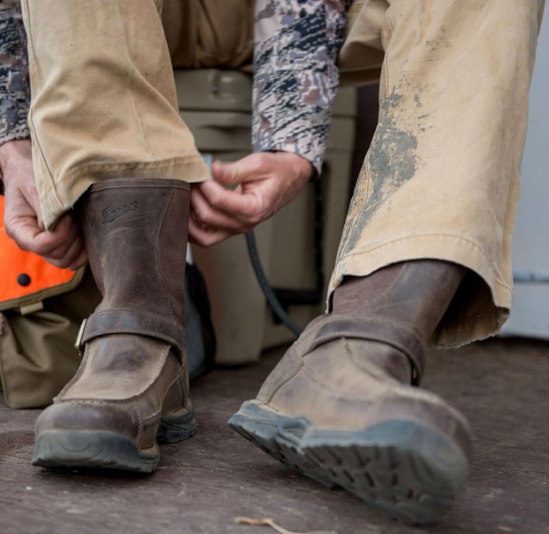 Men’s 10" Sharptail Rear Zip Boots – Dark Brown Leather