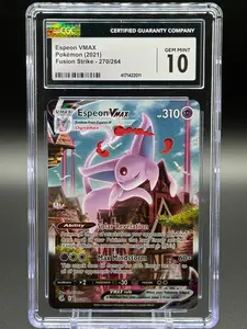 Pokemon TCG Espeon VMAX | Fusion Strike 270/264 | CGC Graded GEM MINT 10