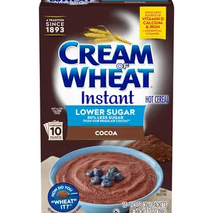 Cream of Wheat Instant Lower Sugar Hot Cereal, Cocoa, 10 Packets
