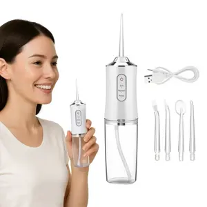 Rechargeable Dental Water Flosser with 4 Nozzles, Portable Oral Irrigator for Men & Women, Home & Travel Use, Perfect Back-To-School Gift