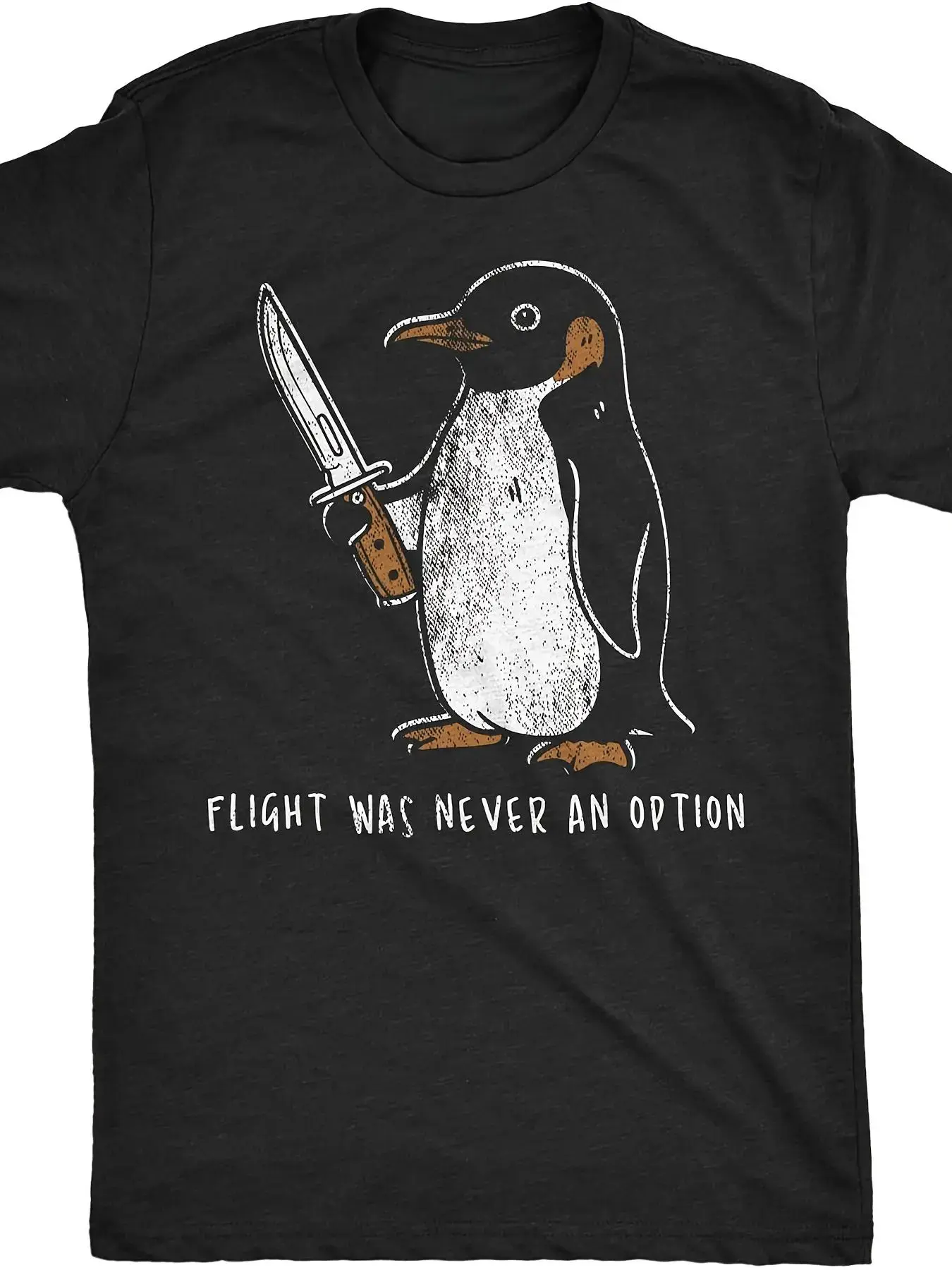 Mens Sarcastic Penguin Graphic Tshirt, Menswear Round Neck Shortsleeve Tee - Relaxed Fit, Breathable, Soft, Casual, Spring-Summer-Fall Essential, Unique Birthday Gift for Men, Graphic T Shirts
