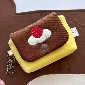 Vintage Plush Camera Bag, Cute Comfortable Sweet Style, Fits Ccd and Small Cameras, Also Used as Coin Purse or Card Holder