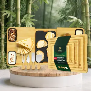 [19] Cheese Board Slate Plate Set & Cutting Board Set of 5