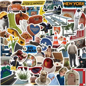 New York City Pattern Sticker, 63/1260pcs/set Waterproof Self Adhesive Decor Paper, Decor Sticker for Gift Greeting Card Water Bottle Laptop Phone