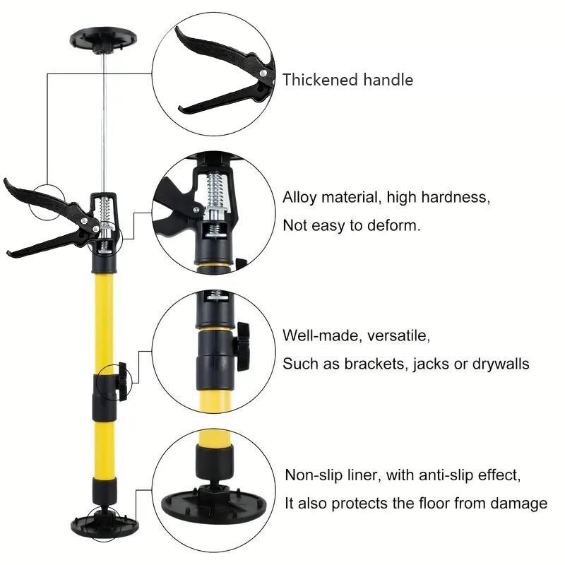 Professional Adjustable Telescoping Support Bars - 2-Pack, 90 lbs Weight Capacity, ABS and Metal Build with Manual Locking Joint, Essential Woodworking Tool for Temporary Support of Cabinets, Stairs, and Porches