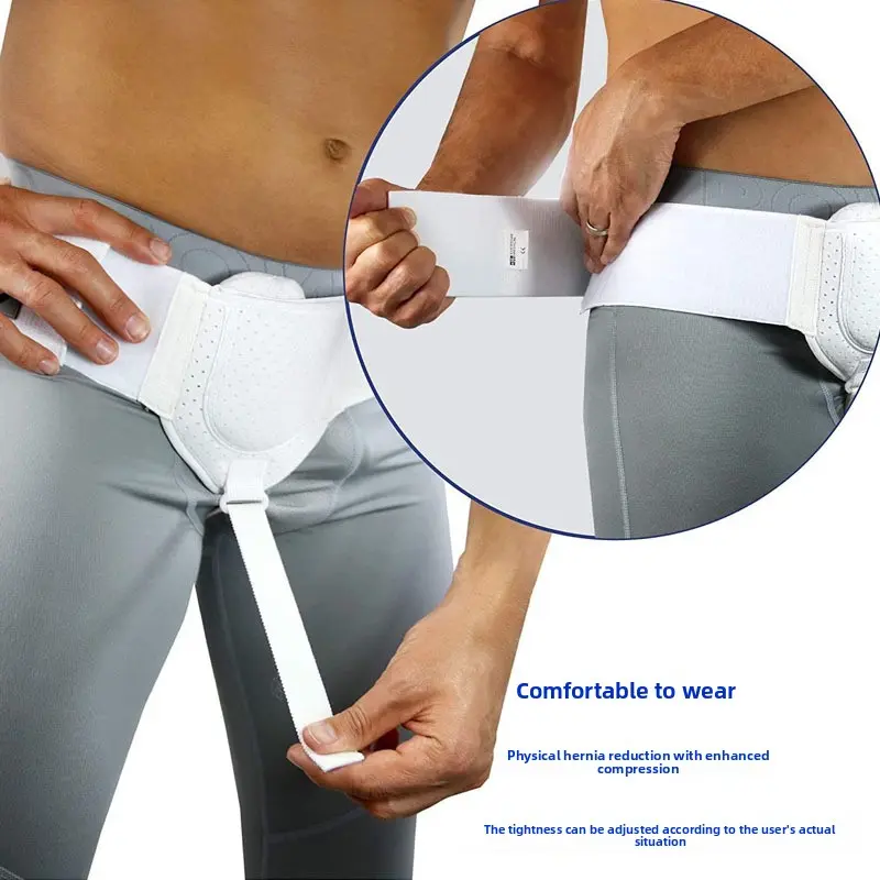 Hernia Belt Adult Adjustable Small Intestinal Gas Inguinal Pressure Belt Male Indirect Hernia Fixation Belt