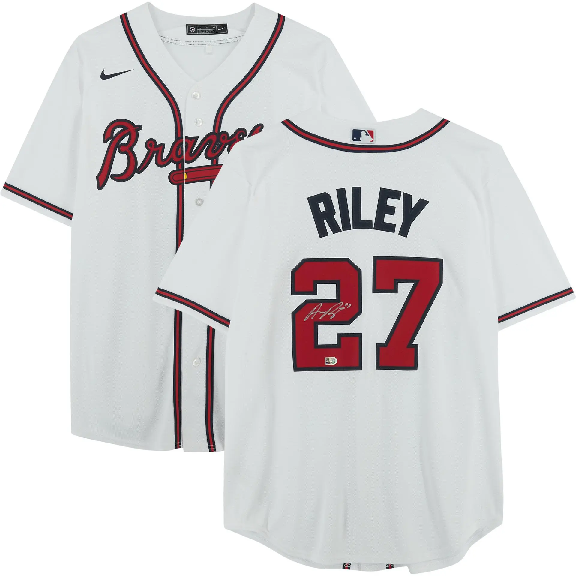Austin Riley Atlanta Braves Autographed White Nike Replica Jersey - Fanatics Authentic Certified