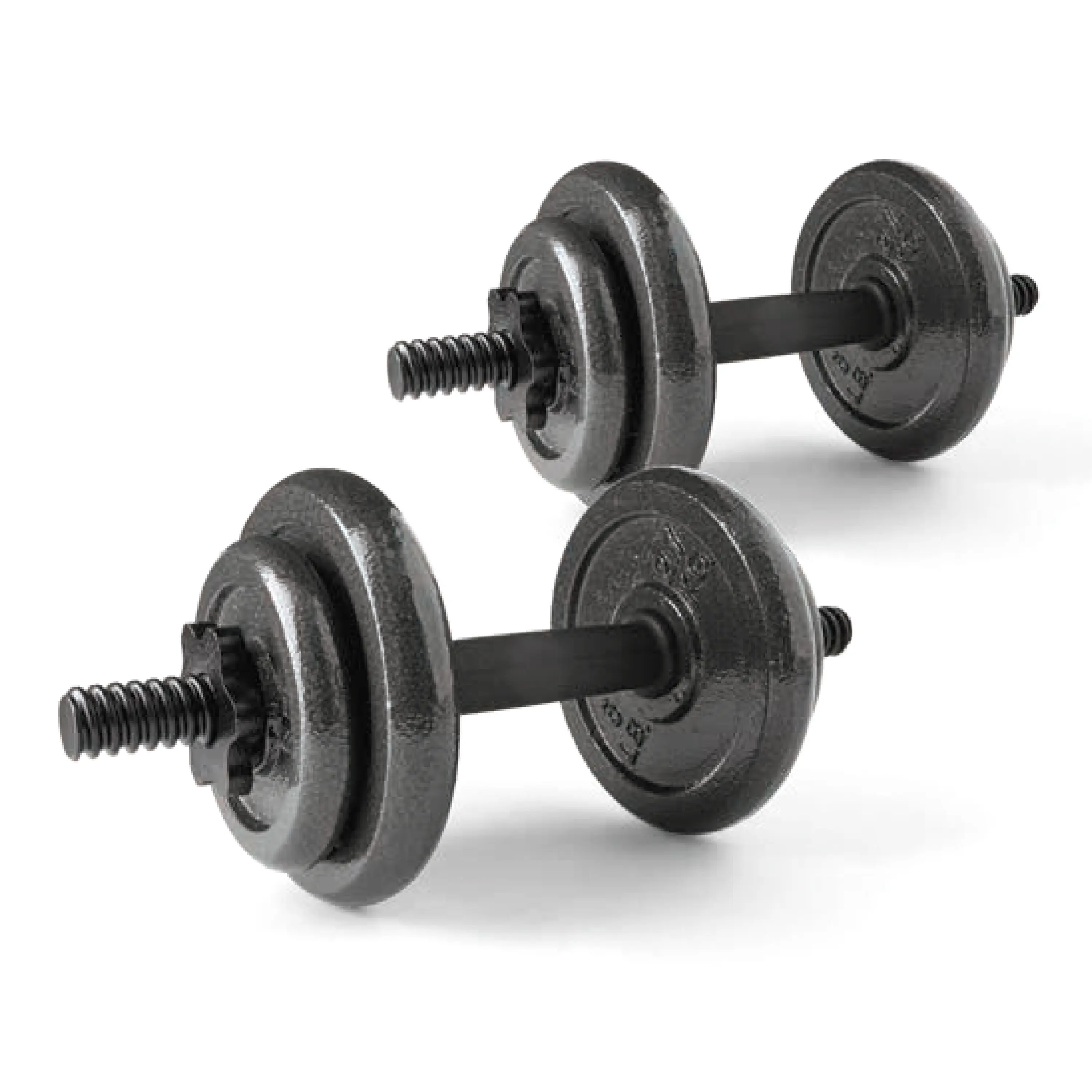 Athletic Works Cast Iron Dumbbell Set For Home Workout 40lb Adjustable Hand Weight Gear Fitness Bodybuilding