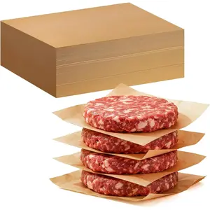 6x6in Unbleached Parchment Paper Sheets Squares for baking, Small Precut Brown Baking Parchment Hamburger Patty Paper Liners for Oven, Bread, Cakes, Airfryer Liners