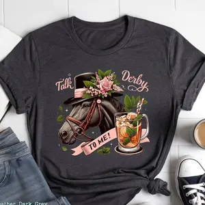Talk derby to me tee, Kentucky Derby Shirt, 2026 Kentucky Derby Shirt, Kentucky Derby Party tee, derby hats for women, Kentucky derby hat