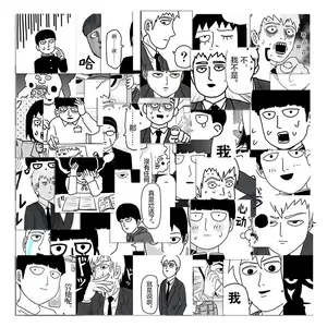 80pcs Mob Psycho 100 Anime Stickers Pack, Anime Design Waterproof Funny Manga Panel Expression Decals for Laptop, Water Bottle, Skateboard & Luggage, Anime Fan Gift