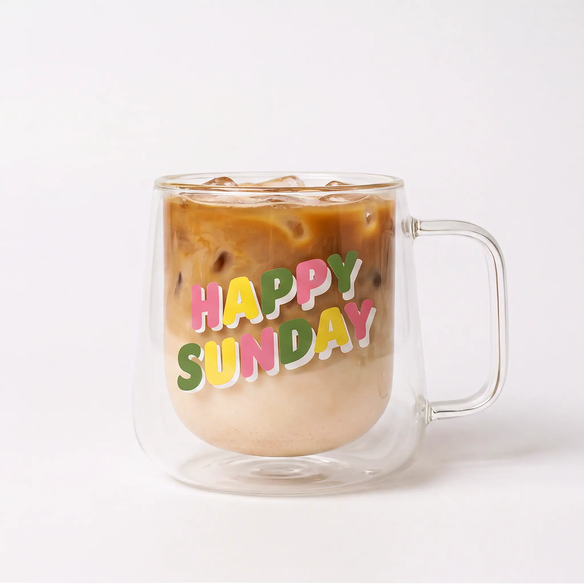 Happy Sunday - Double Insulated Glass Mug
