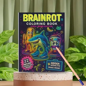 Ultimate Meme Brainrot Coloring Book Gift, Includes 22 Celebrity Virus Characters, Designed for Gen Z & Alpha Humor Lovers, Hidden Pages