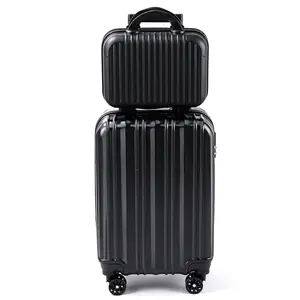 2-Piece Hardside Luggage Set, Spinner Suitcase with Matching ABS Carry On Suitcase , Lightweight Carry-On Travel Set with TSA Lock, Vertical Stripe