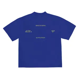 Kanye West Jesus Is King Vinyl I T-shirt Blue