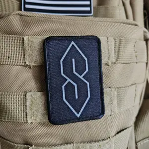 90s kid "S" shape drawing ancient meme knowledge 2"x3" morale patch with hook and loop backing