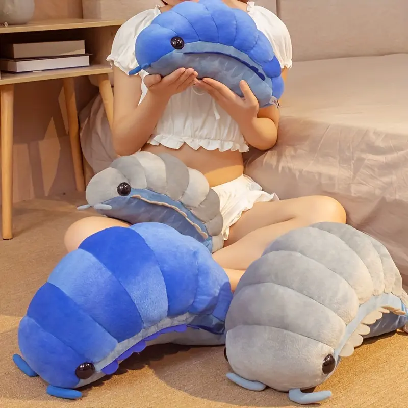 30cm/11.81in Soft Isopod Cushion - Bug Shaped Stuffed Toy, Cartoon Creature Stuffed Item, Cute Animal Aesthetic Fun Toy for Kids, Christmas/Birthday Gift for Family, Room Decor Educational Item, Fun Toys For Kids